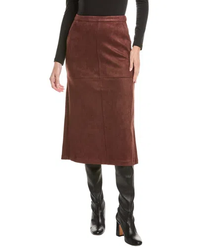 Laundry By Shelli Segal Paneled Flared Midi Skirt In Brown