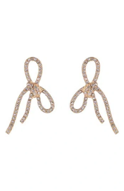 Laundry By Shelli Segal Pavé Bow Stud Earrings In Gold