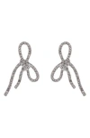 Laundry By Shelli Segal Pavé Bow Stud Earrings In Metallic