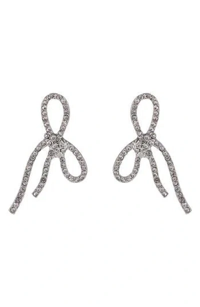 Laundry By Shelli Segal Pavé Bow Stud Earrings In Metallic