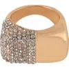 Laundry By Shelli Segal Pavé Crystal Cocktail Ring In Gold
