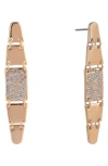 Laundry By Shelli Segal Pavé Crystal Linear Drop Earrings In Multi