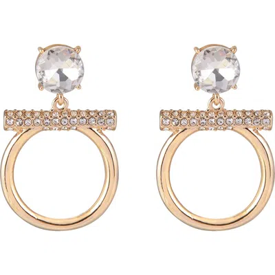 Laundry By Shelli Segal Pavé Frontal Hoop Earrings In Gold