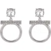Laundry By Shelli Segal Pavé Frontal Hoop Earrings In Metallic