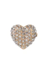 Laundry By Shelli Segal Pavé Heart Cocktail Ring In Gold