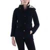Laundry By Shelli Segal Petites Womens Faux Fur Hooded Quilted Coat In Multi