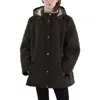 Laundry By Shelli Segal Plus Womens Faux Fur Hooded Quilted Coat In Multi