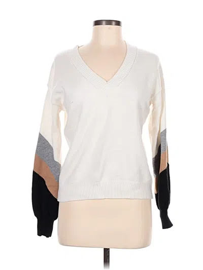 Pre-owned Laundry By Shelli Segal Pullover Sweater In Ivory