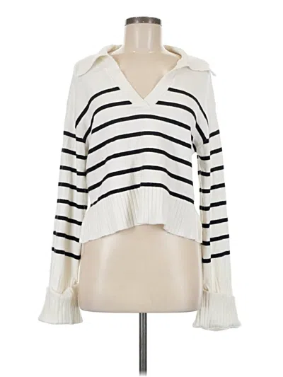 Pre-owned Laundry By Shelli Segal Pullover Sweater In White