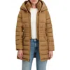 Laundry By Shelli Segal Quarter Bibbed Puffer Jacket In Brown