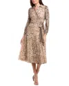 Laundry By Shelli Segal Reversible Wrap Dress In Brown