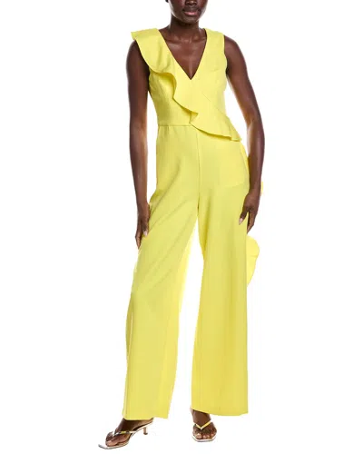 Laundry By Shelli Segal Ruffle Jumpsuit In Yellow