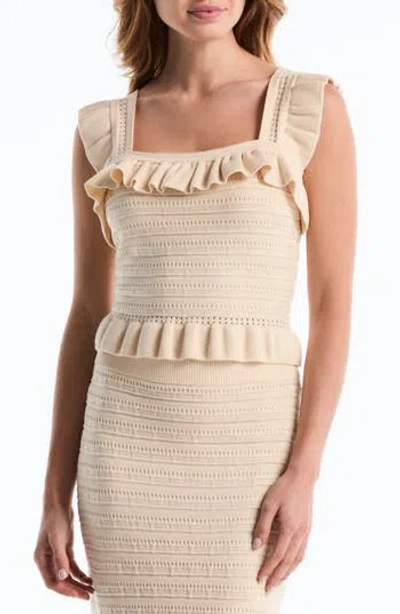 Laundry By Shelli Segal Ruffle Sweater Tank In White