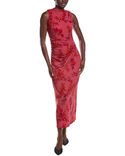 Laundry By Shelli Segal Shirred Bodycon Dress In Red