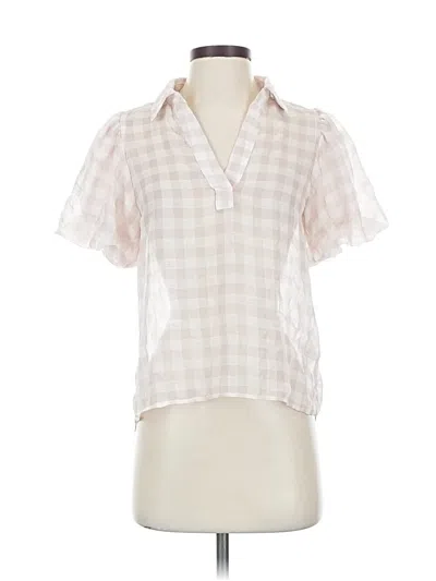 Pre-owned Laundry By Shelli Segal Short Sleeve Blouse In White