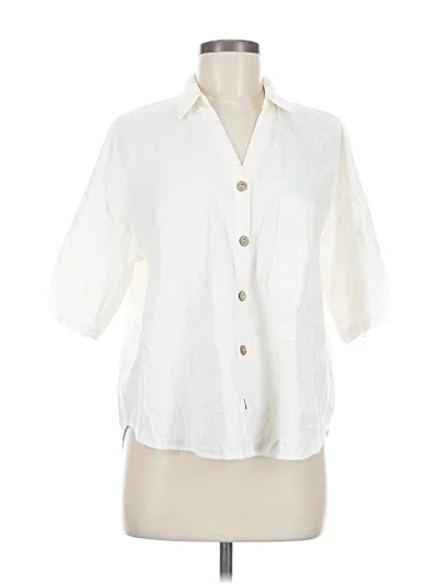 Pre-owned Laundry By Shelli Segal Short Sleeve Blouse In White