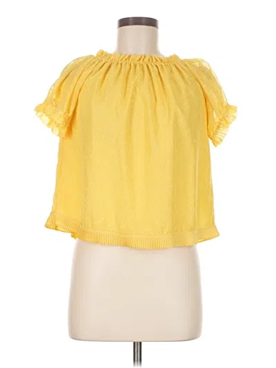 Pre-owned Laundry By Shelli Segal Short Sleeve Blouse In Yellow