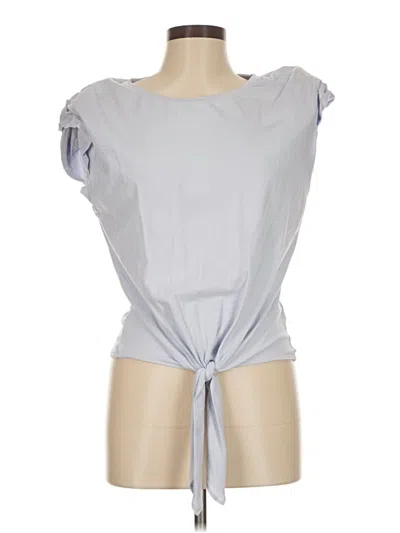 Pre-owned Laundry By Shelli Segal Short Sleeve Top Gray Boatneck Tops