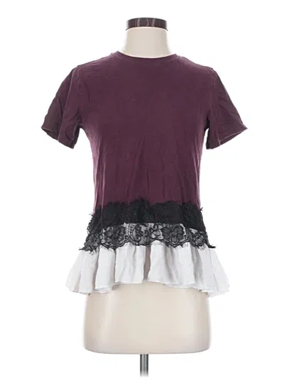 Pre-owned Laundry By Shelli Segal Short Sleeve T-shirt In Burgundy