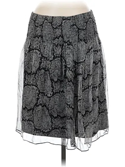 Pre-owned Laundry By Shelli Segal Silk Skirt In Gray