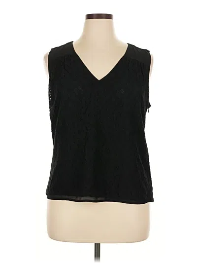 Pre-owned Laundry By Shelli Segal Sleeveless Blouse In Black