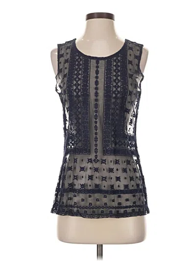 Pre-owned Laundry By Shelli Segal Sleeveless Blouse In Black