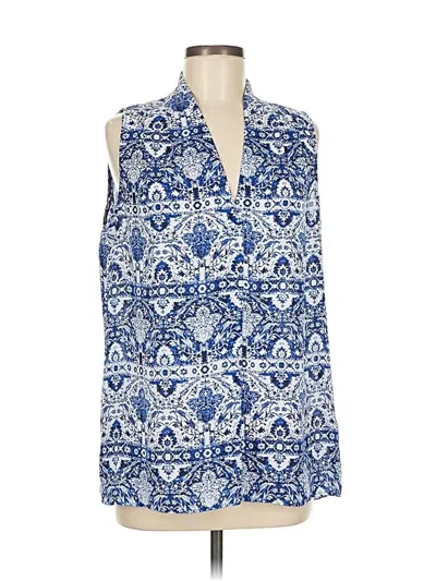 Pre-owned Laundry By Shelli Segal Sleeveless Blouse In Blue