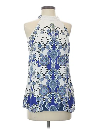 Pre-owned Laundry By Shelli Segal Sleeveless Blouse In Blue