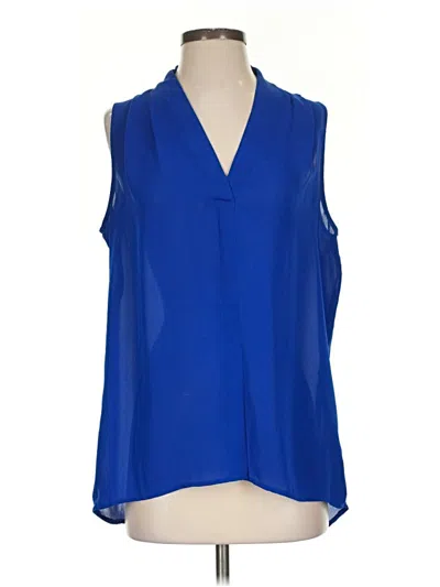 Pre-owned Laundry By Shelli Segal Sleeveless Blouse In Blue