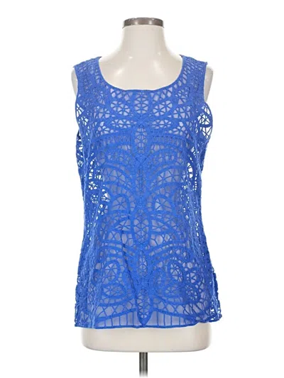 Pre-owned Laundry By Shelli Segal Sleeveless Blouse In Blue