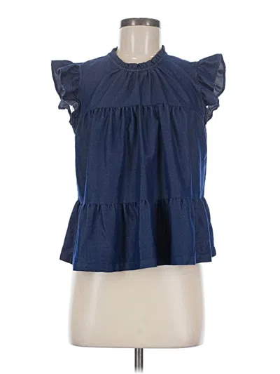 Pre-owned Laundry By Shelli Segal Sleeveless Blouse In Blue