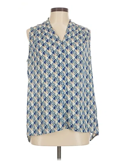 Pre-owned Laundry By Shelli Segal Sleeveless Blouse In Blue