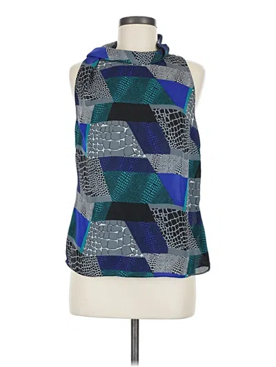 Pre-owned Laundry By Shelli Segal Sleeveless Blouse In Blue