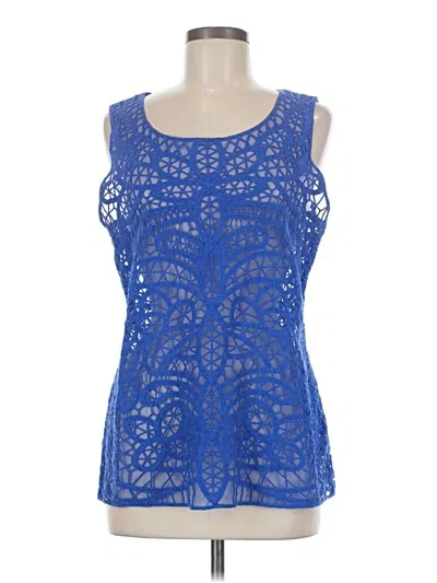 Pre-owned Laundry By Shelli Segal Sleeveless Blouse In Blue