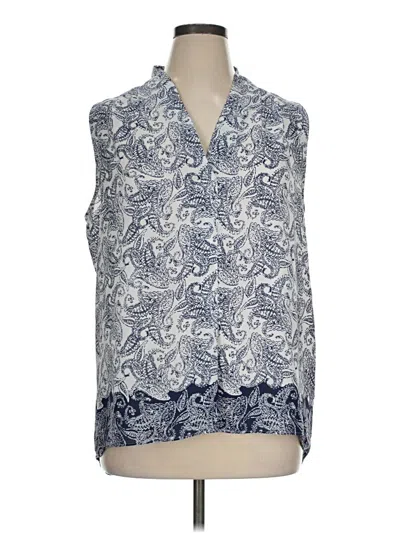 Pre-owned Laundry By Shelli Segal Sleeveless Blouse In Blue