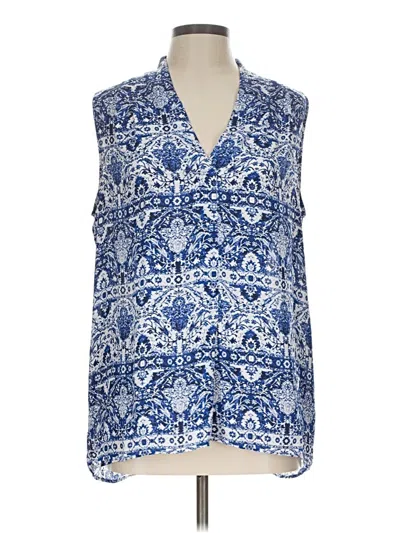 Pre-owned Laundry By Shelli Segal Sleeveless Blouse In Blue