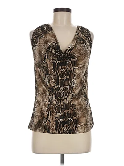 Pre-owned Laundry By Shelli Segal Sleeveless Blouse In Brown