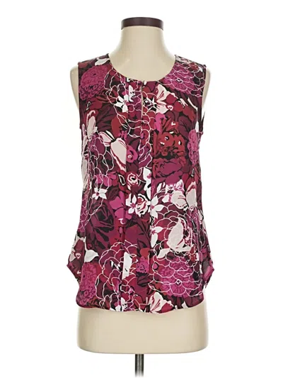 Pre-owned Laundry By Shelli Segal Sleeveless Blouse In Burgundy