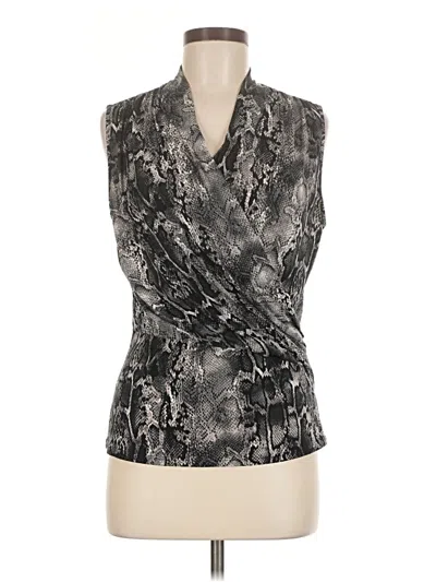 Pre-owned Laundry By Shelli Segal Sleeveless Blouse In Gray