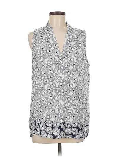 Pre-owned Laundry By Shelli Segal Sleeveless Blouse In Silver