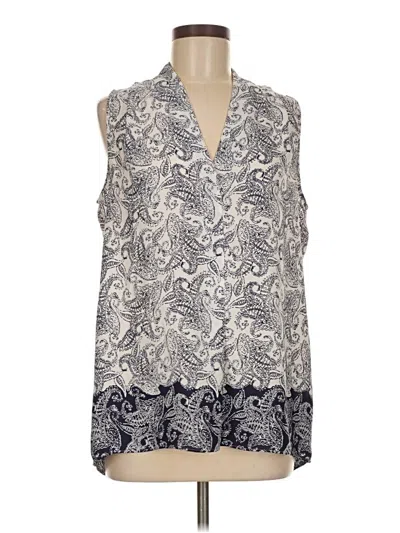 Pre-owned Laundry By Shelli Segal Sleeveless Blouse In Silver