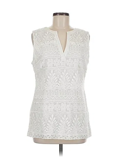 Pre-owned Laundry By Shelli Segal Sleeveless Blouse In White