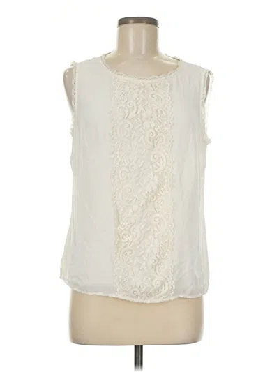 Pre-owned Laundry By Shelli Segal Sleeveless Blouse In White
