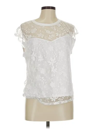 Pre-owned Laundry By Shelli Segal Sleeveless Blouse In White