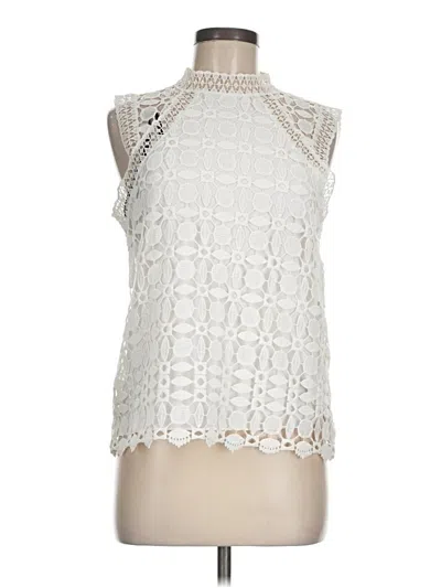 Pre-owned Laundry By Shelli Segal Sleeveless Blouse In White