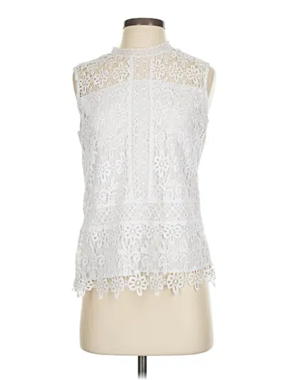 Pre-owned Laundry By Shelli Segal Sleeveless Blouse In White