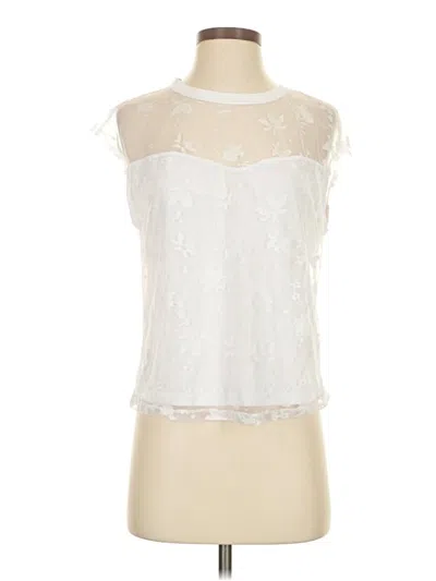 Pre-owned Laundry By Shelli Segal Sleeveless Blouse In White