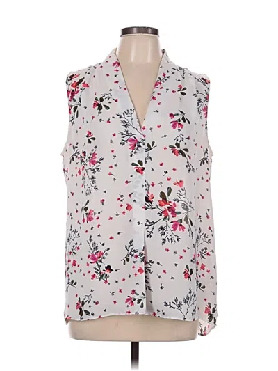 Pre-owned Laundry By Shelli Segal Sleeveless Blouse In White