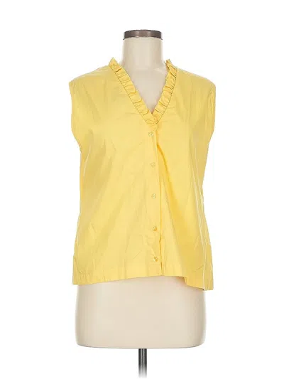 Pre-owned Laundry By Shelli Segal Sleeveless Blouse In Yellow