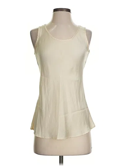 Pre-owned Laundry By Shelli Segal Sleeveless Silk Top Ivory Halter Neckline Tops